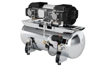 Compresseur à piston 90 L sans huile S-AIR CLINIC 5,5CV Tri pression 10b