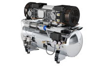 Compresseur à piston 90 L sans huile avec sécheur S-AIR CLINIC 3,75CV mono.