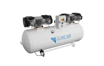 Compresseur à piston 500 L sans huile S-AIR CLINIC 8CV pression max 10b.