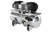 Compresseur à piston 90 L sans huile S-AIR CLINIC 5,5CV Tri pression 10b