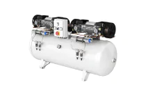 Compresseur à piston 500 L sans huile avec sécheur S-AIR CLINIC 6CV.