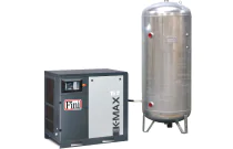 K-MAX 15/10/500VG - Compresseur à vis 15 kW 10 bar cuve galvanisée 500 L