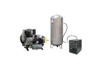 K100 BF20/900V/ES - Compresseur à pistons sur plateau 20 CV cuve 900L et sécheur