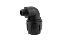 G090M - Raccord coudé à 90° PN16 union pour tube aluminium et fileté mâle